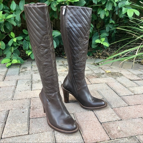 SOLD Sportmax by MaxMara brown leather heeled boots - Picture 3 of 4